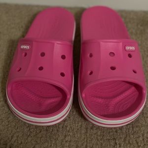 Crocs Bayaband Slide in Electric Pink W 8 Like New